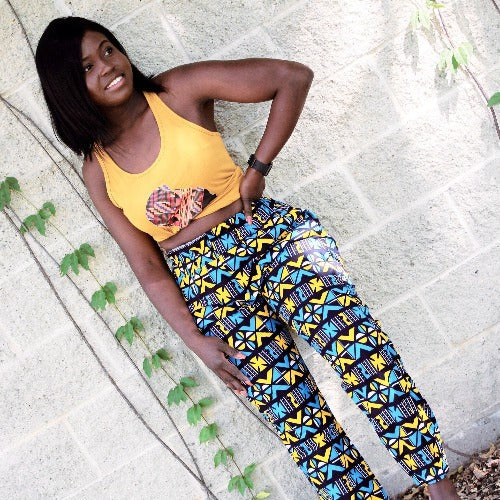 Abi African print Yoga pants - Harem pants - Concordia Style Boutique