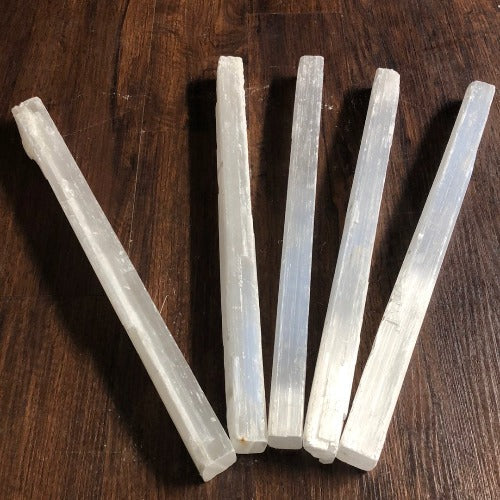 Big rough Selenite wand stick - Raw Satin spar - Concordia Style Boutique