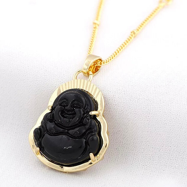 Buddha fortune necklace with Gold chain - Concordia Style Boutique