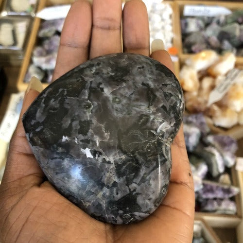 Indigo Gabbro Heart shape & Tumble stone - Concordia Style Boutique