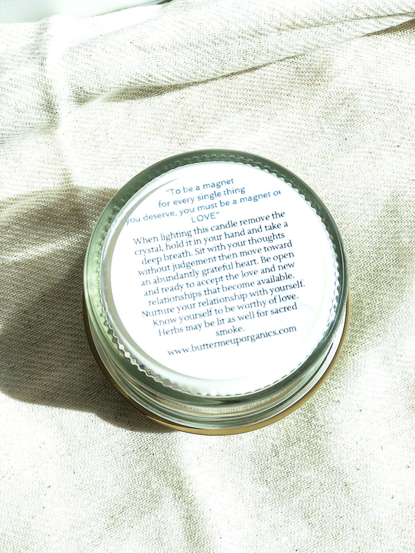 Love Spell / Intention Candle/ Ritual Candle / Love and Light / Rose Quartz / Crystal Candle - Concordia Style Boutique