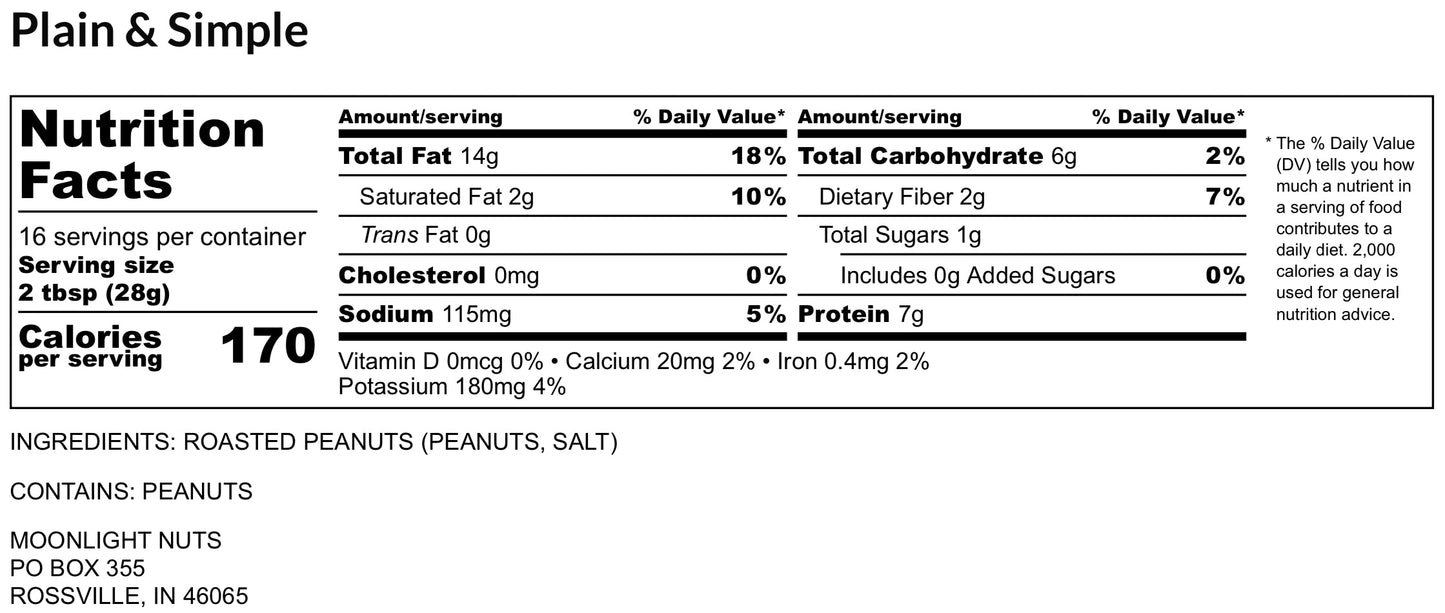 Plain & Simple - Salted Roasted Peanut Butter - Concordia Style Boutique