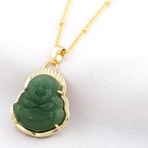 Buddha fortune necklace with Gold chain - Concordia Style Boutique