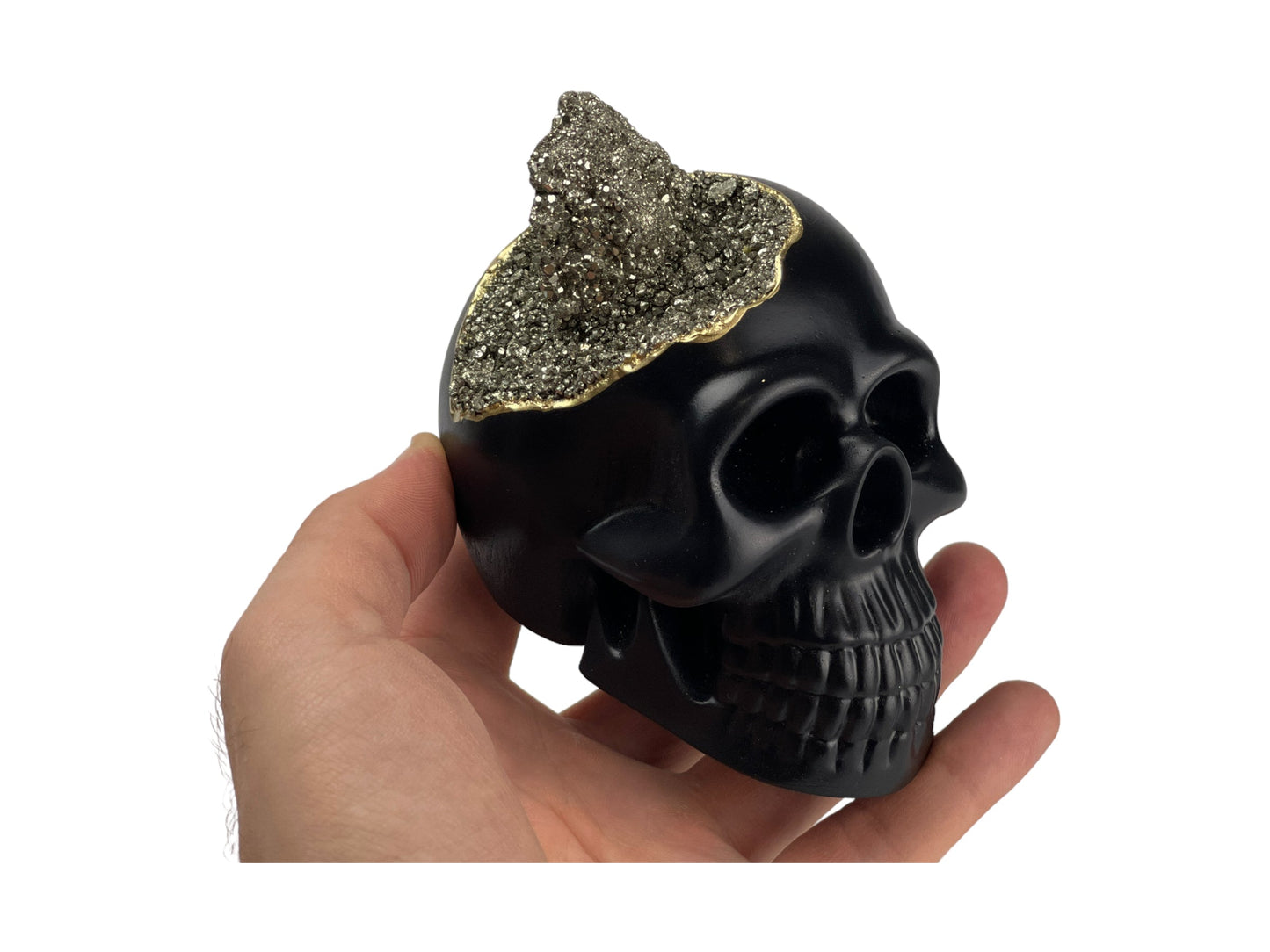 Pyrite Skull Head (black) - Concordia Style Boutique