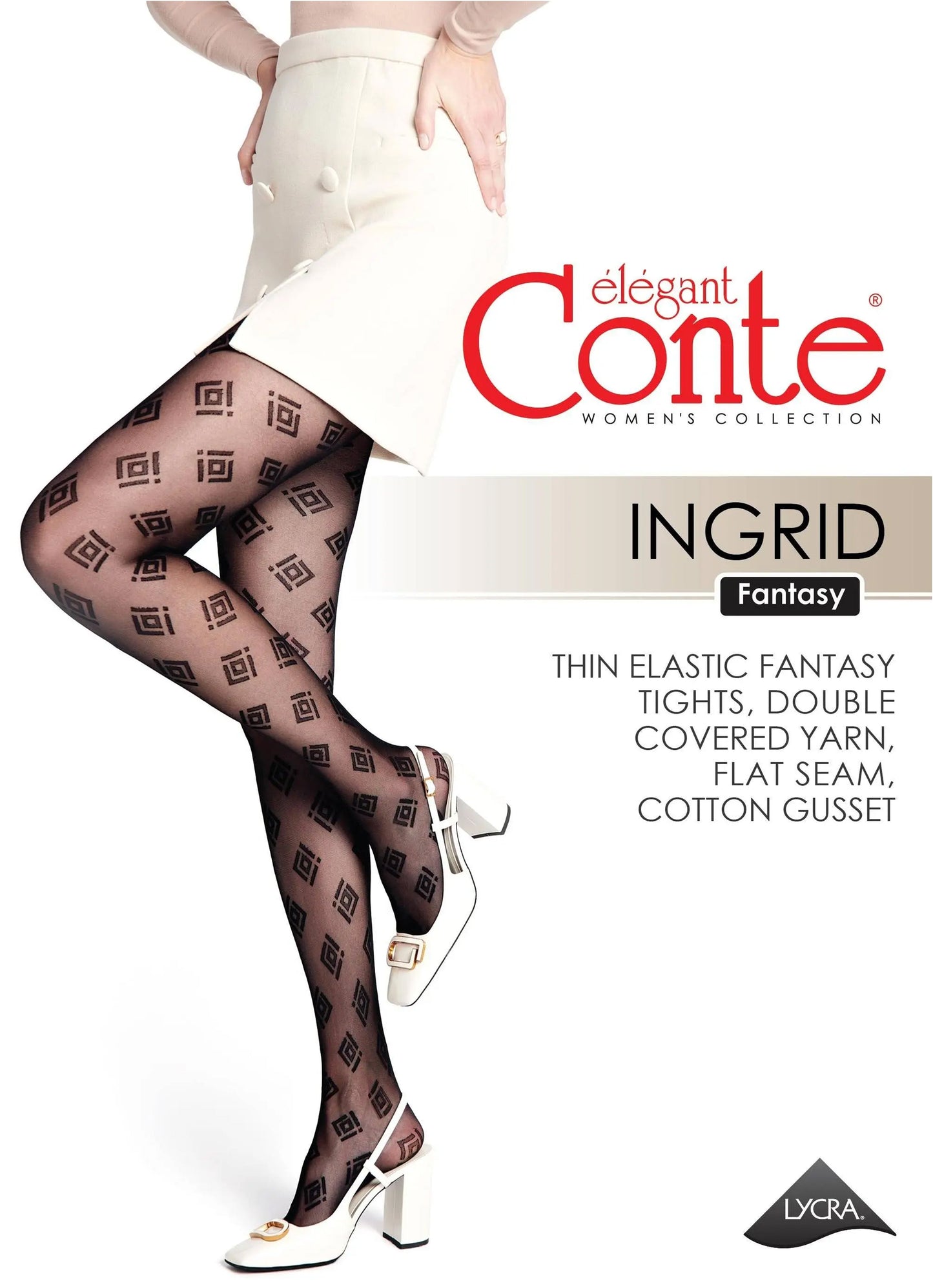 Fantasy Tights Conte Ingrid - Geometric Pattern - Concordia Style Boutique