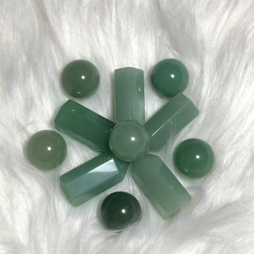Aventurine healing crystal spheres - Aventurine Towers - Concordia Style Boutique