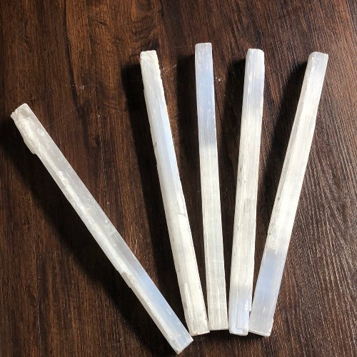 Big rough Selenite wand stick - Raw Satin spar - Concordia Style Boutique