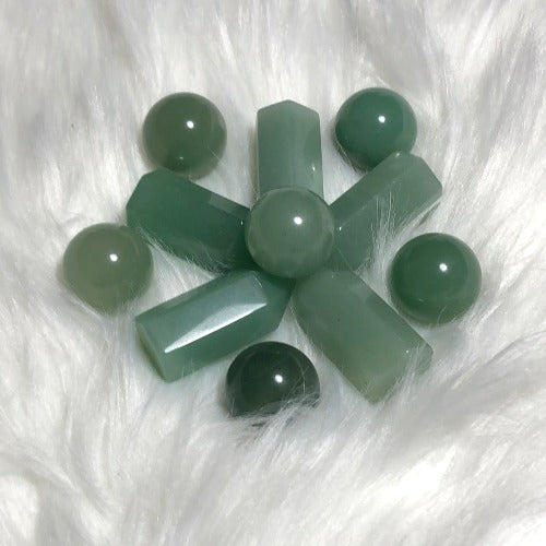 Aventurine healing crystal spheres - Aventurine Towers - Concordia Style Boutique