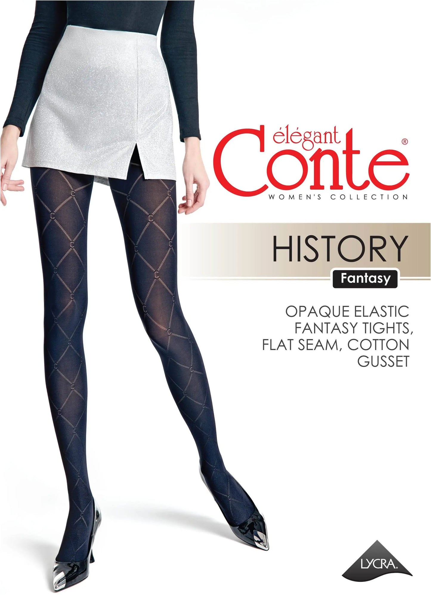 Fantasy Tights Conte History - Diamond Pattern - Concordia Style Boutique