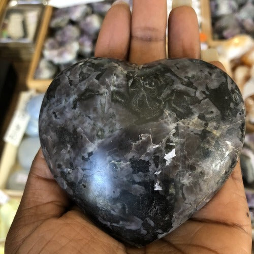 Indigo Gabbro Heart shape & Tumble stone - Concordia Style Boutique