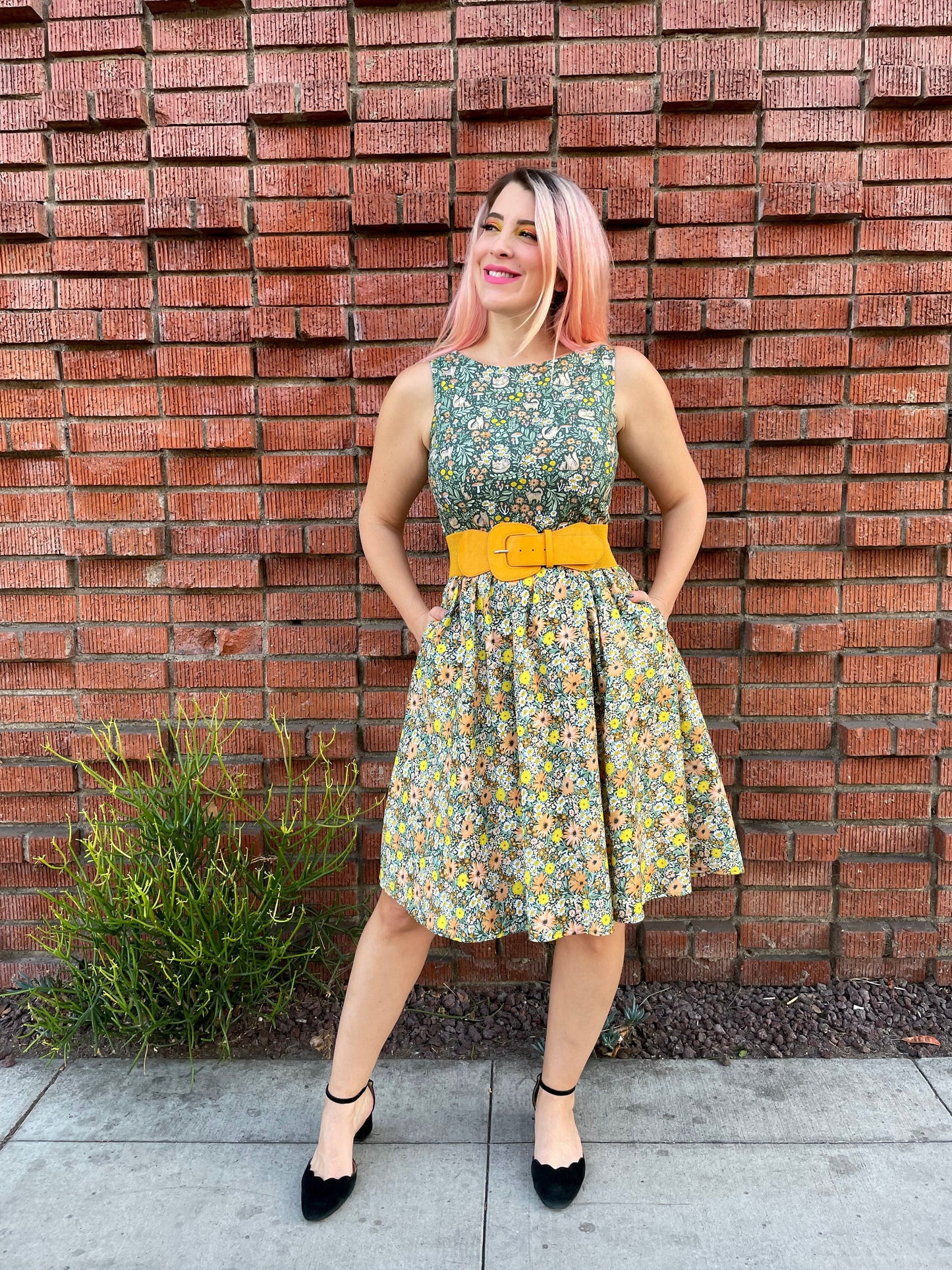 Cats in the Fields Twofer Dress - Concordia Style Boutique