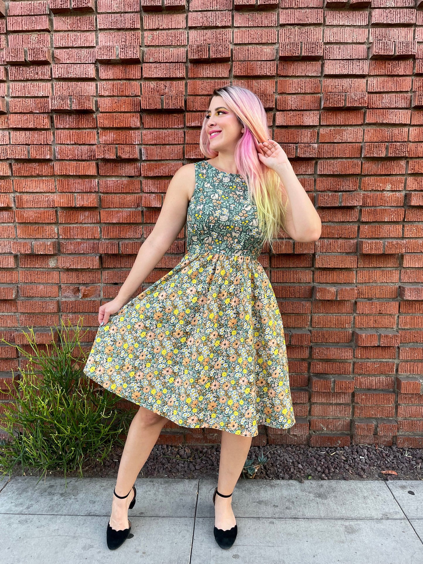 Cats in the Fields Twofer Dress - Concordia Style Boutique