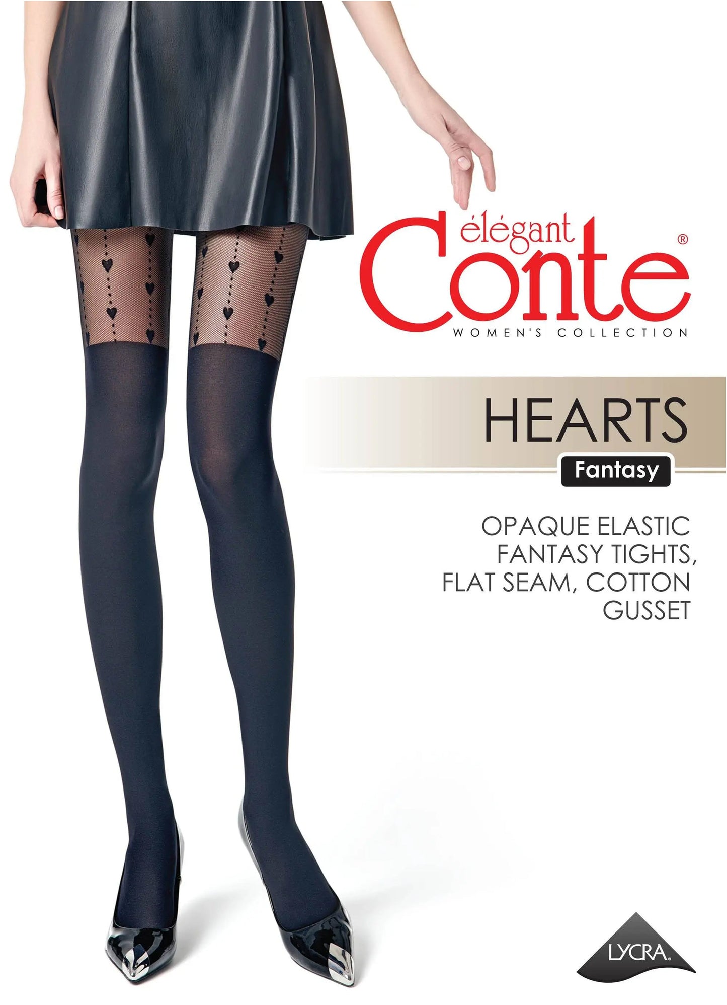 Fantasy Tights Conte Hearts - Imitation of Knee Highs - Concordia Style Boutique