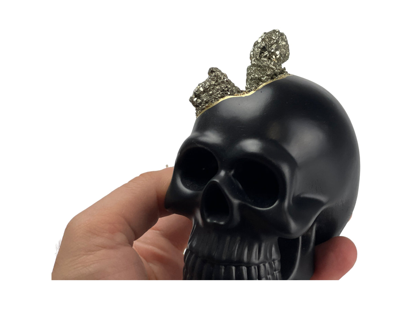 Pyrite Skull Head (black) - Concordia Style Boutique