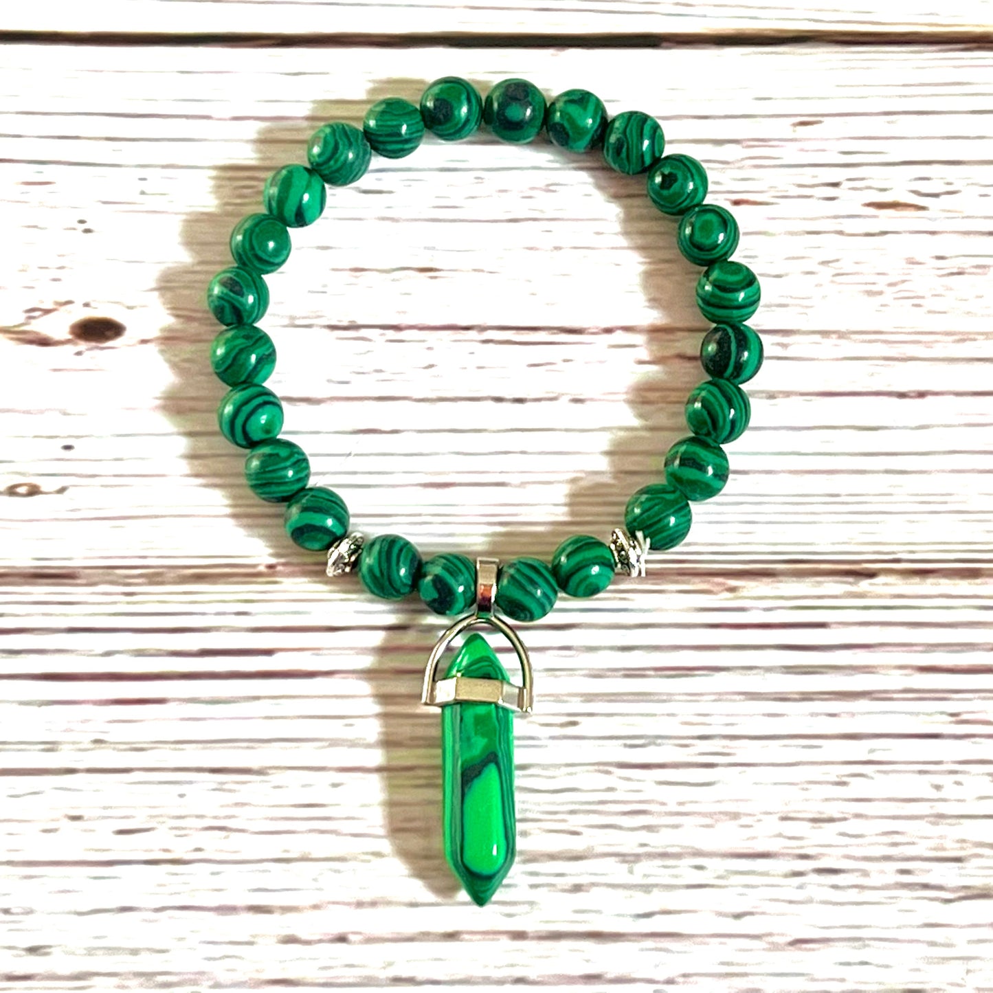 Malachite Stress Relief Chakra Point Bracelet