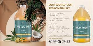 WHOLE NATURALS- Pure Castile Soap Liquid - EWG Verified & Certified Palm Oil Free - Concordia Style Boutique