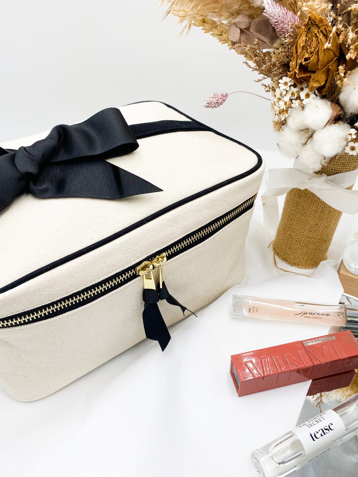 Medium Box Makeup & Toiletry, Cream - Concordia Style Boutique