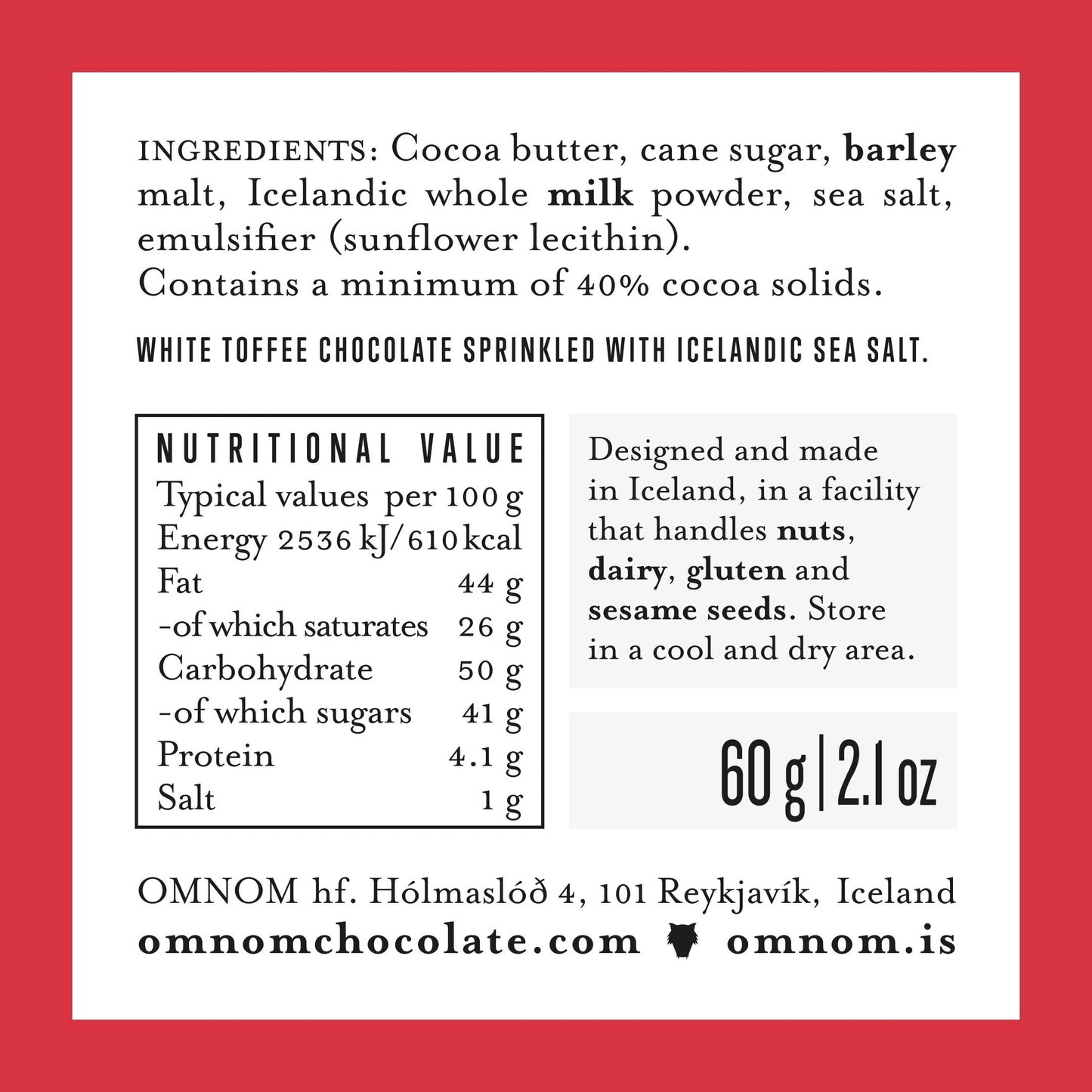 Chocolate - Sea Salted Toffee - Concordia Style Boutique