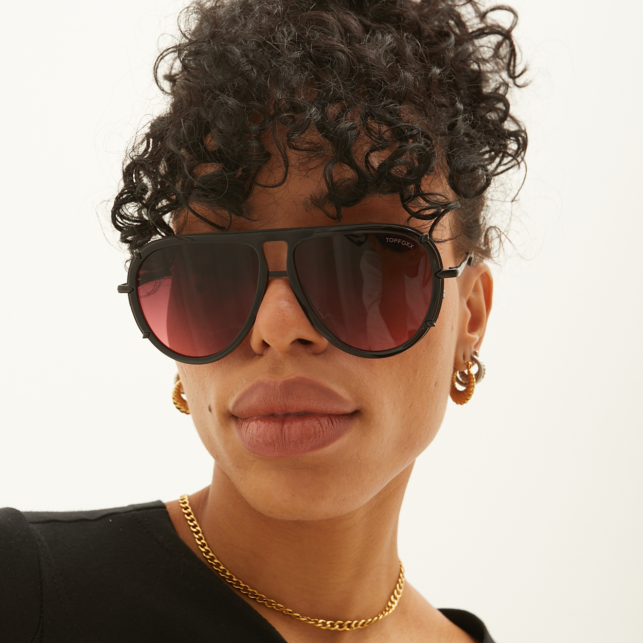 Ivy Luxe - Ruby Tangle-Free Round Aviator Sunglasses - Concordia Style Boutique