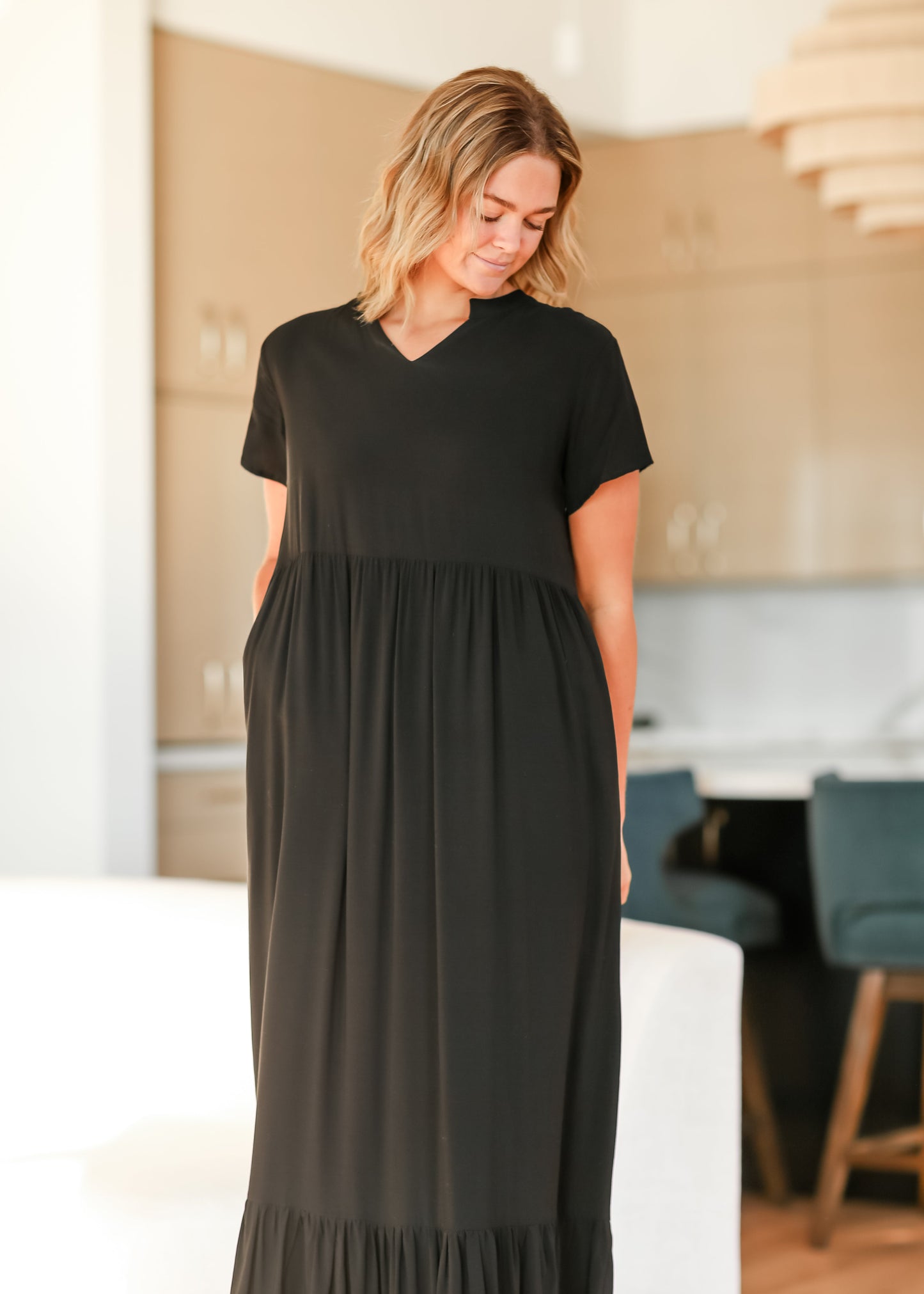 Jaydrien Flutter Sleeve Maxi Dress
