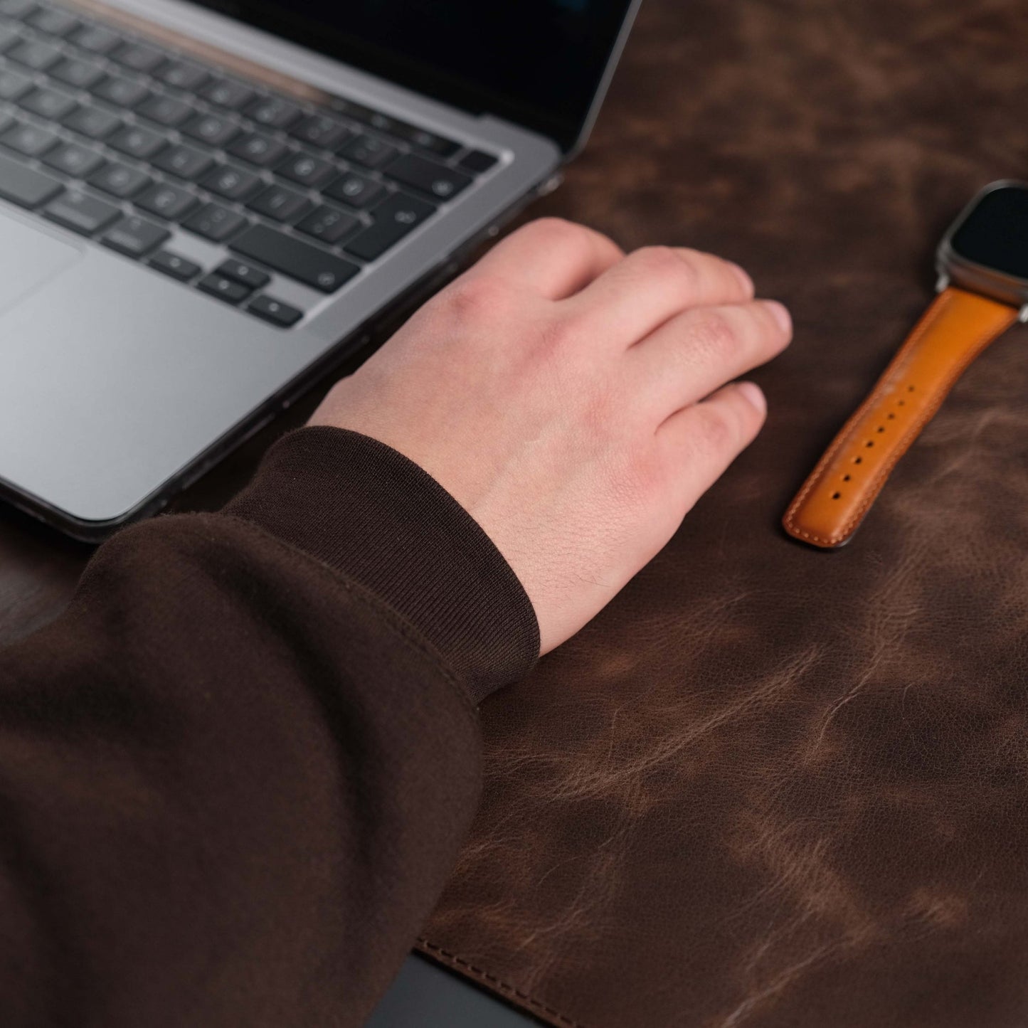 Jersey Dark Brown Leather Desk Pad for Office and Home - Concordia Style Boutique