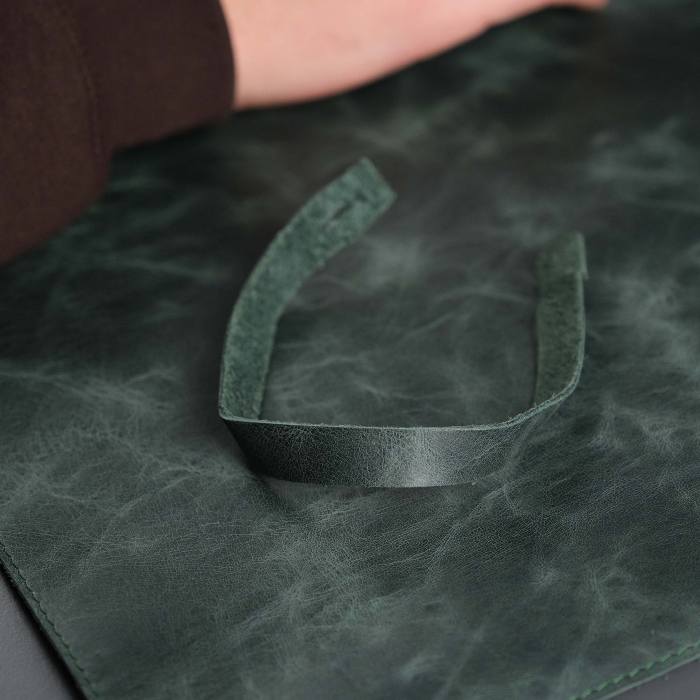 Jersey Dark Green Leather Desk Pad for Office and Home - Concordia Style Boutique