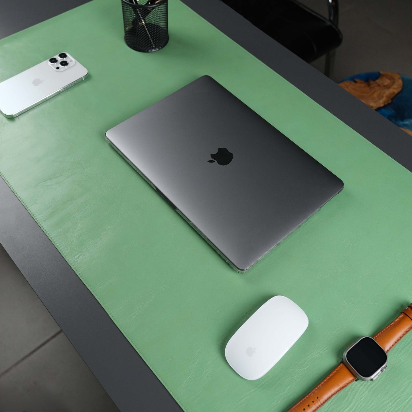 Jersey Green Leather Desk Pad for Office and Home - Concordia Style Boutique