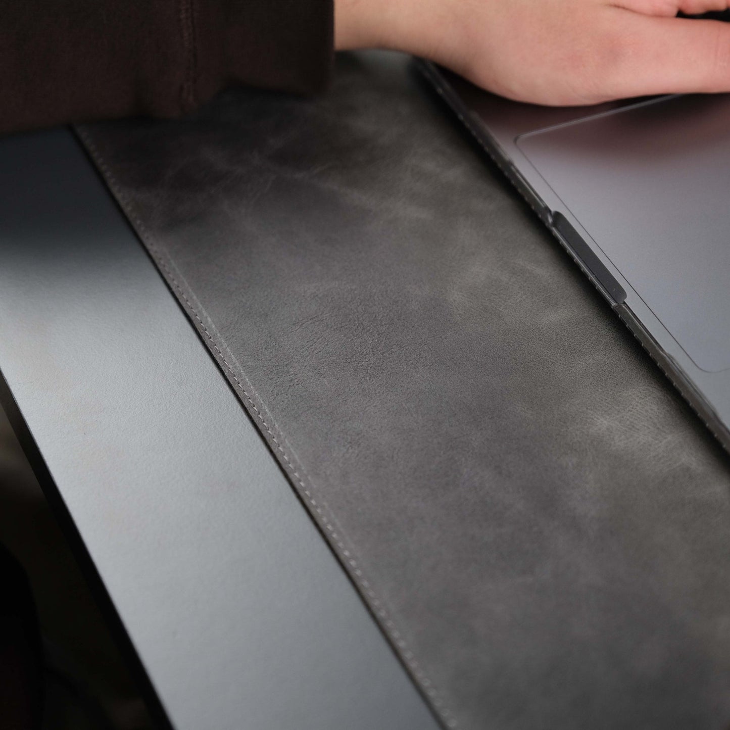 Jersey Grey Leather Desk Pad for Office and Home - Concordia Style Boutique