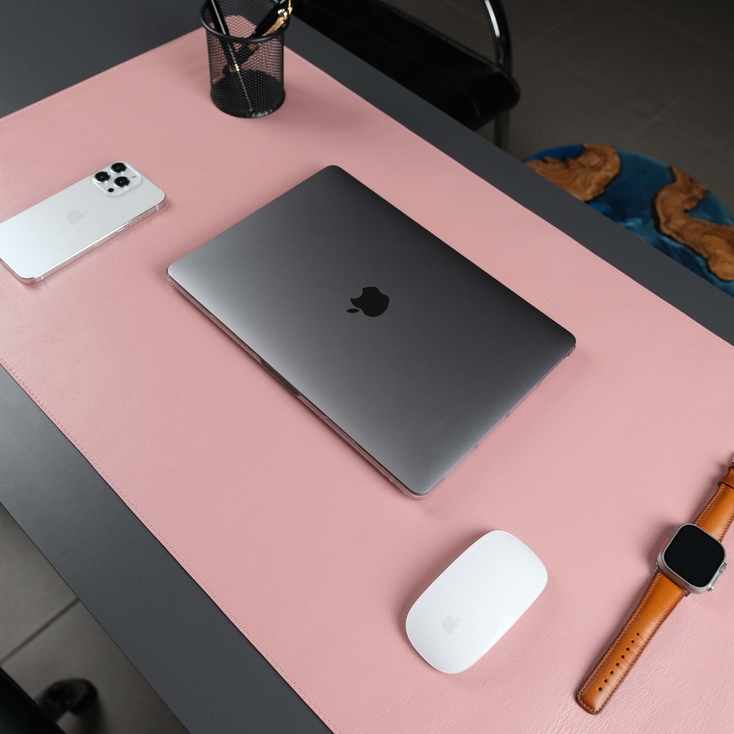 Jersey Pink Leather Desk Pad for Office and Home - Concordia Style Boutique