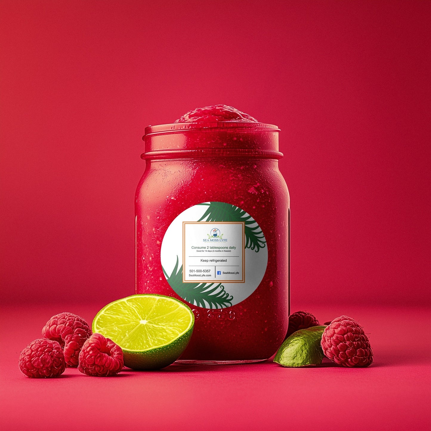 Raspberry Sea Moss Gel 16oz