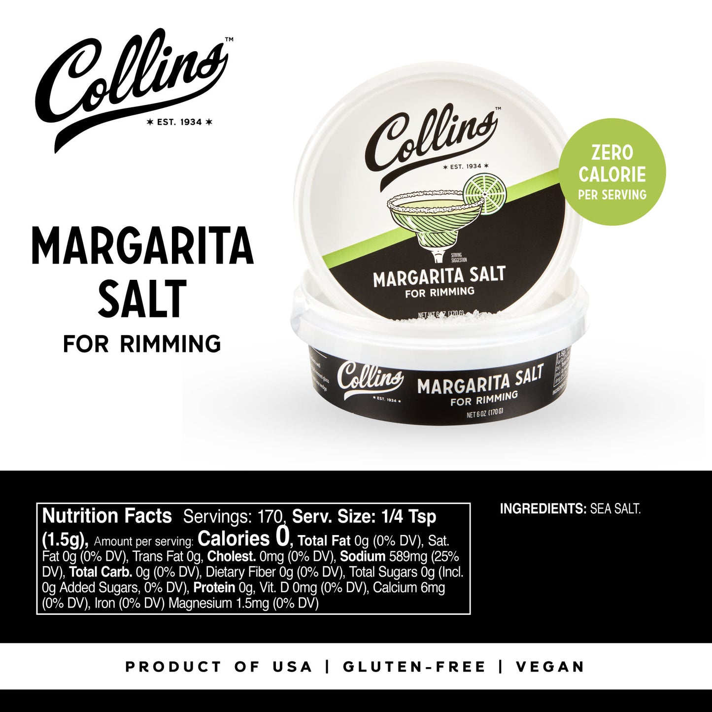 White Margarita Salt 6 oz - Premium Drinkware from Viski - Just $7.99! Shop now at Concordia Style Boutique