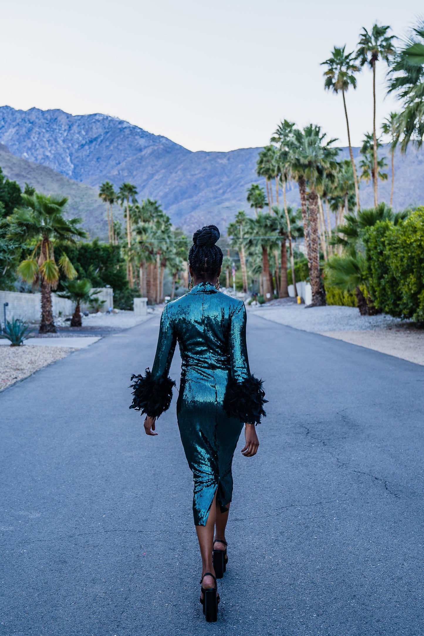 Julianne Dress in Gooseberry Sequin