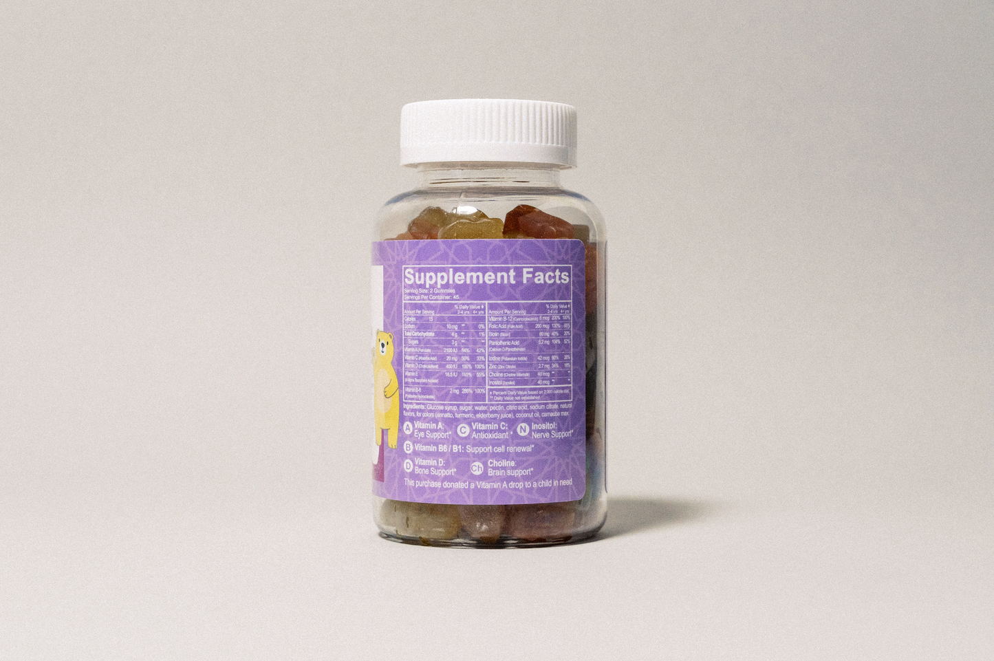 Halal Kids Gummy Multivitamins with Vitamins A, C, E & Zinc - 90 Count | Salaam Nutritionals - Concordia Style Boutique