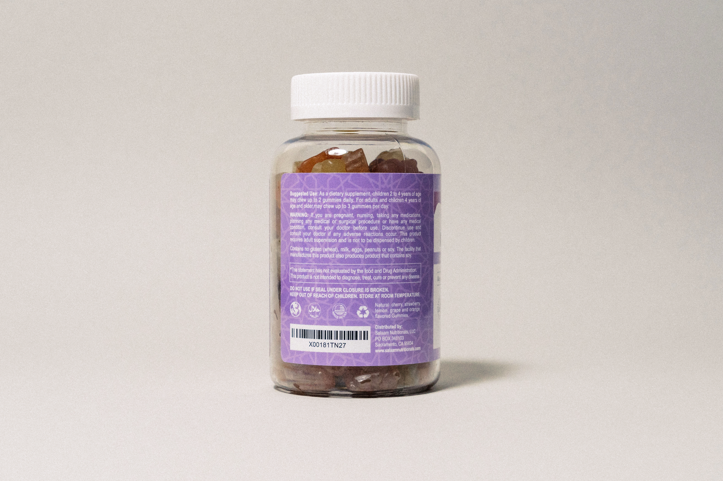 Halal Kids Gummy Multivitamins with Vitamins A, C, E & Zinc - 90 Count | Salaam Nutritionals - Concordia Style Boutique