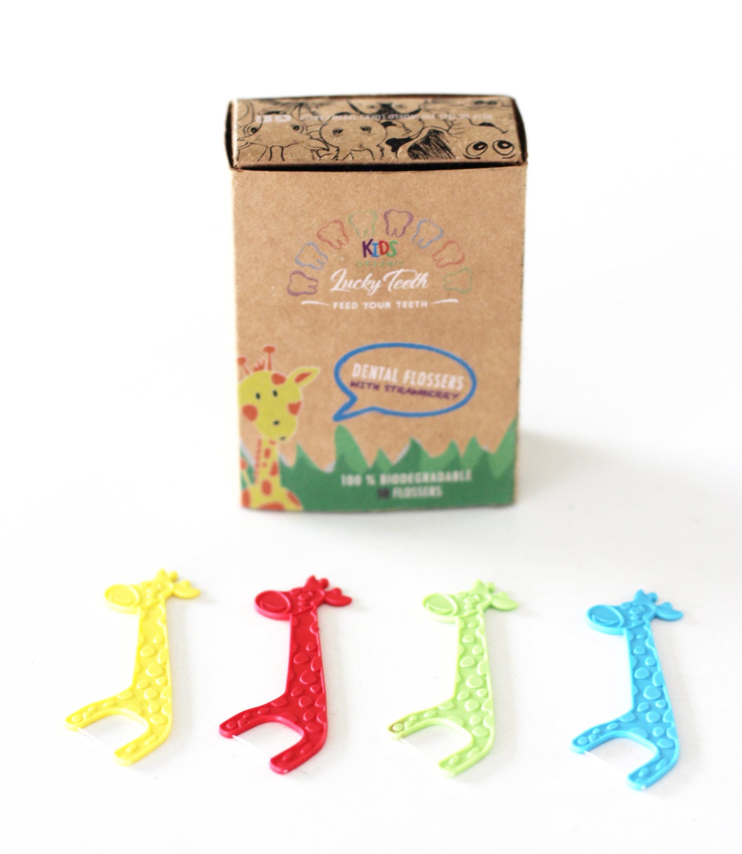 Organic KIDS Dental Floss - 50 units Giraffe Shaped Floss