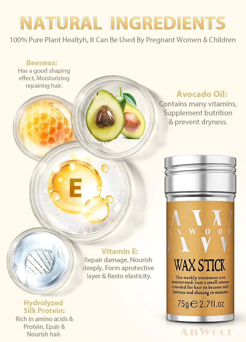 AnWoor Hair Wax Stick for Hair Wigs and Edge Control - Concordia Style Boutique