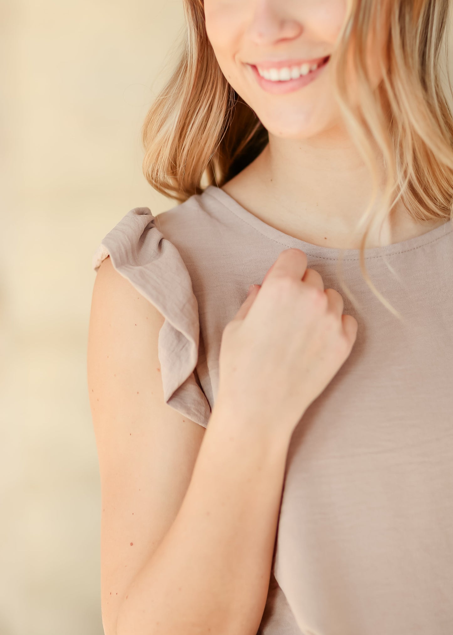 Leanne Ruffle Cap Sleeve Top - Concordia Style Boutique