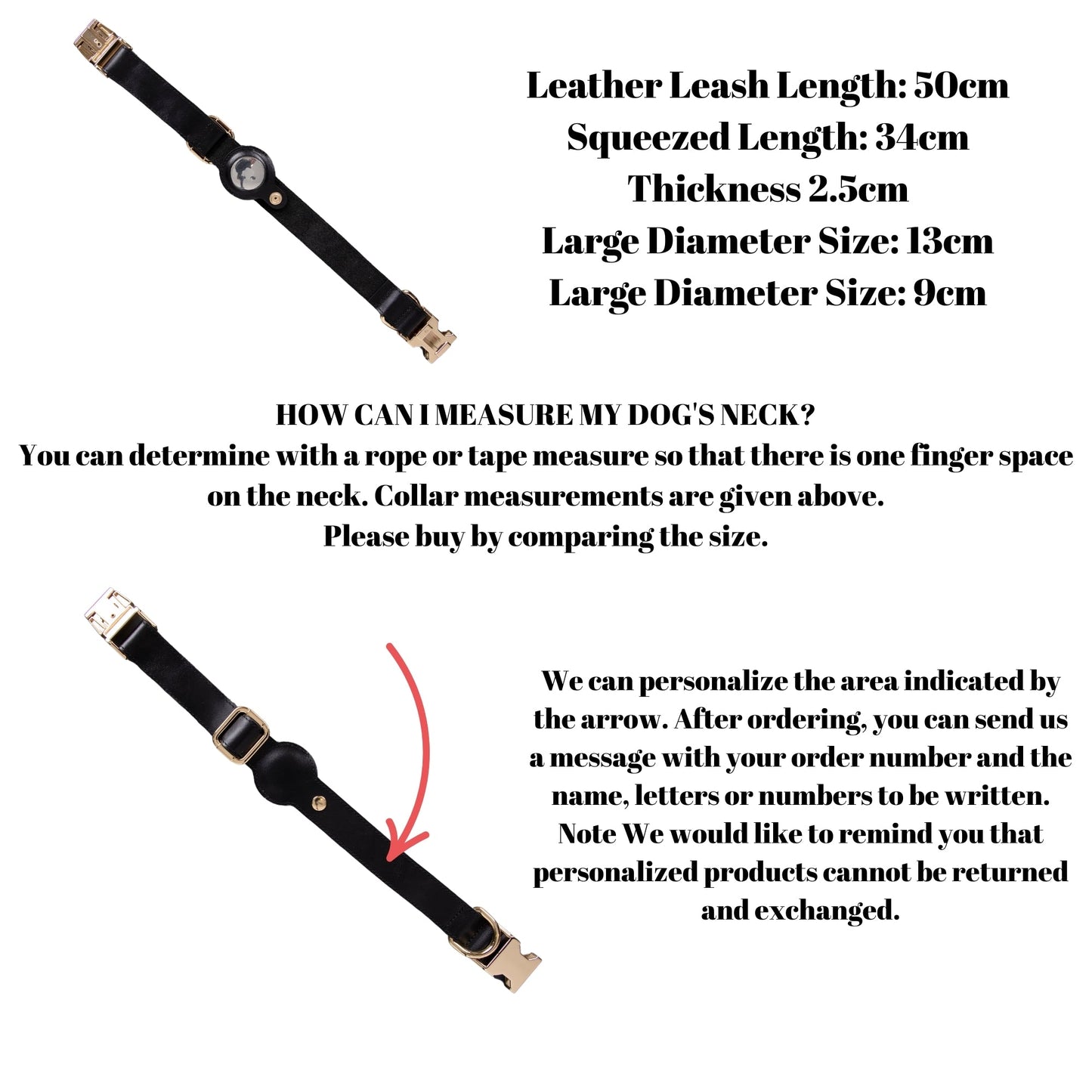 Charlotte Handcrafted Calfskin Leather Dog Collar - Compatible with AirTag - Concordia Style Boutique