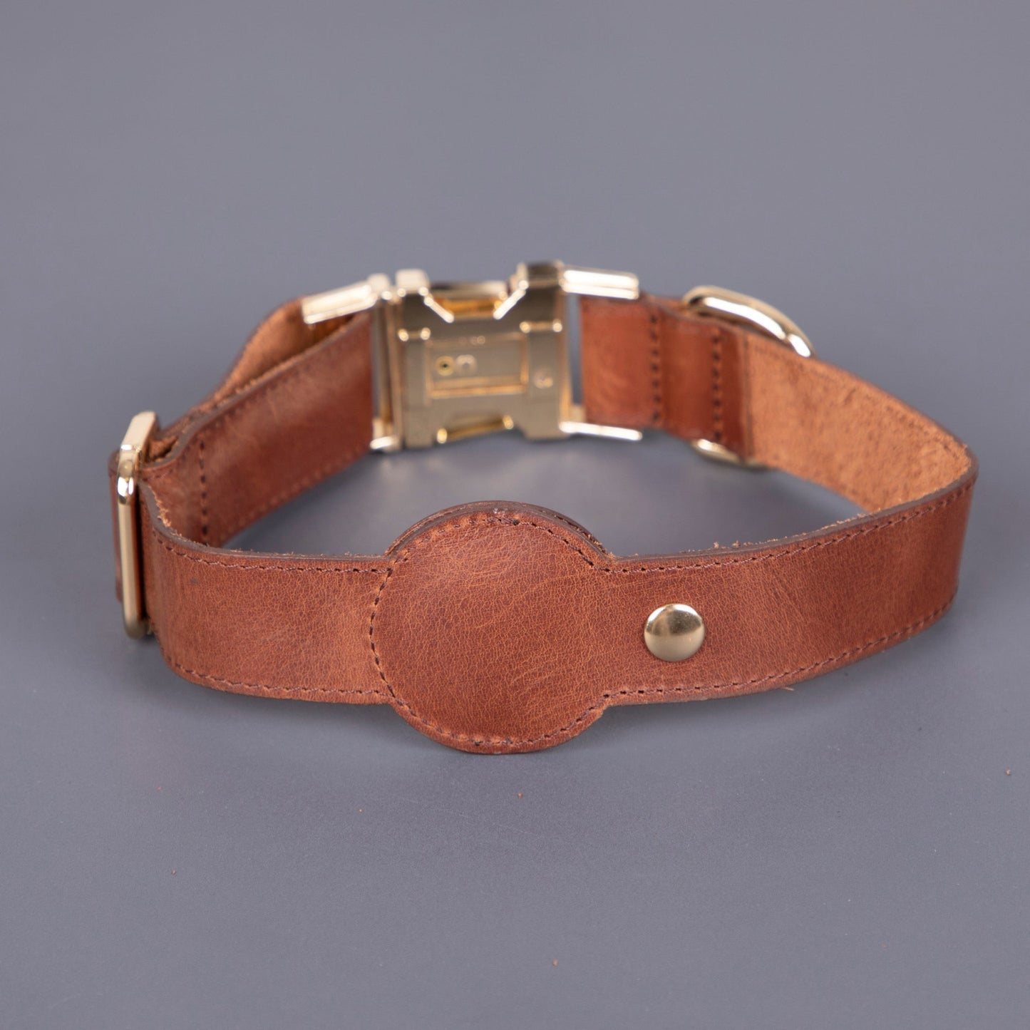 Charlotte Handcrafted Calfskin Leather Dog Collar - Compatible with AirTag - Concordia Style Boutique