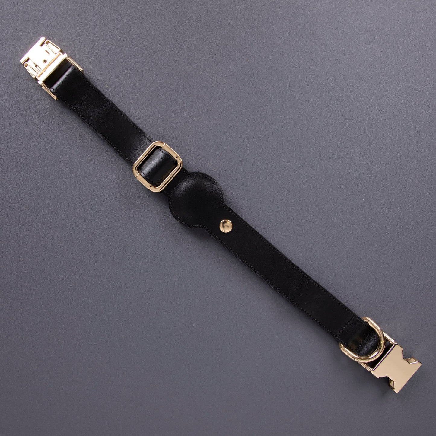 Charlotte Handcrafted Calfskin Leather Dog Collar - Compatible with AirTag - Concordia Style Boutique