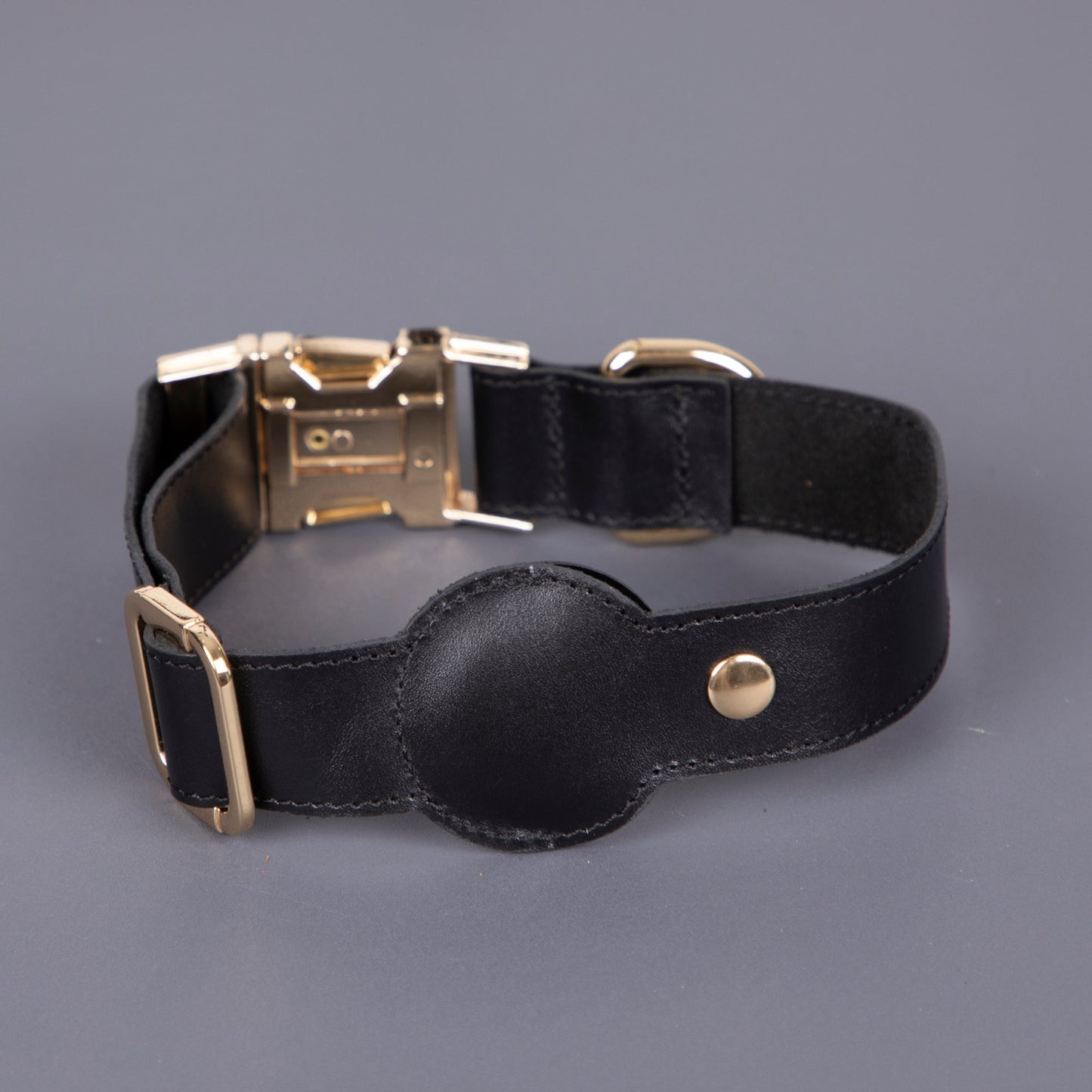 Charlotte Handcrafted Calfskin Leather Dog Collar - Compatible with AirTag - Concordia Style Boutique