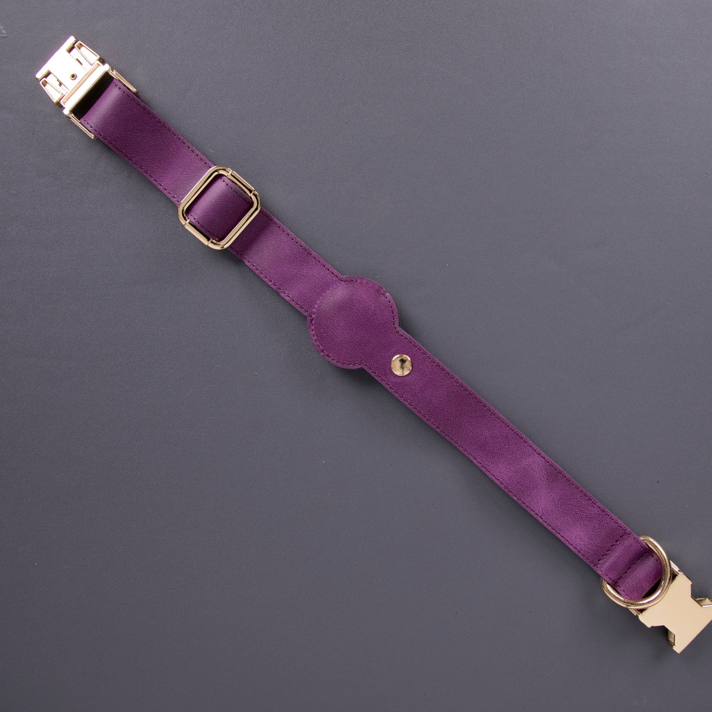 Charlotte Handcrafted Calfskin Leather Dog Collar - Compatible with AirTag - Concordia Style Boutique