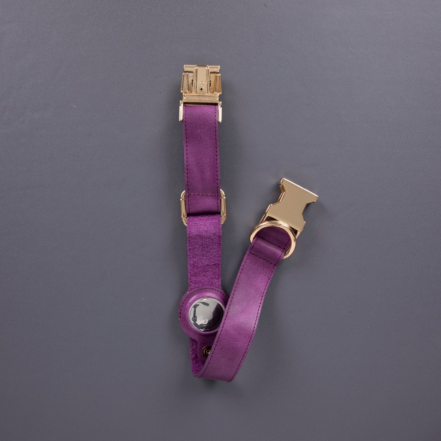 Charlotte Handcrafted Calfskin Leather Dog Collar - Compatible with AirTag - Concordia Style Boutique