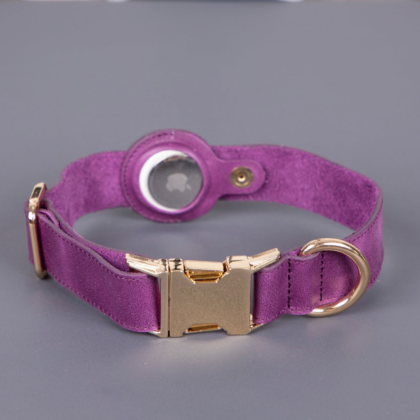 Charlotte Handcrafted Calfskin Leather Dog Collar - Compatible with AirTag - Concordia Style Boutique