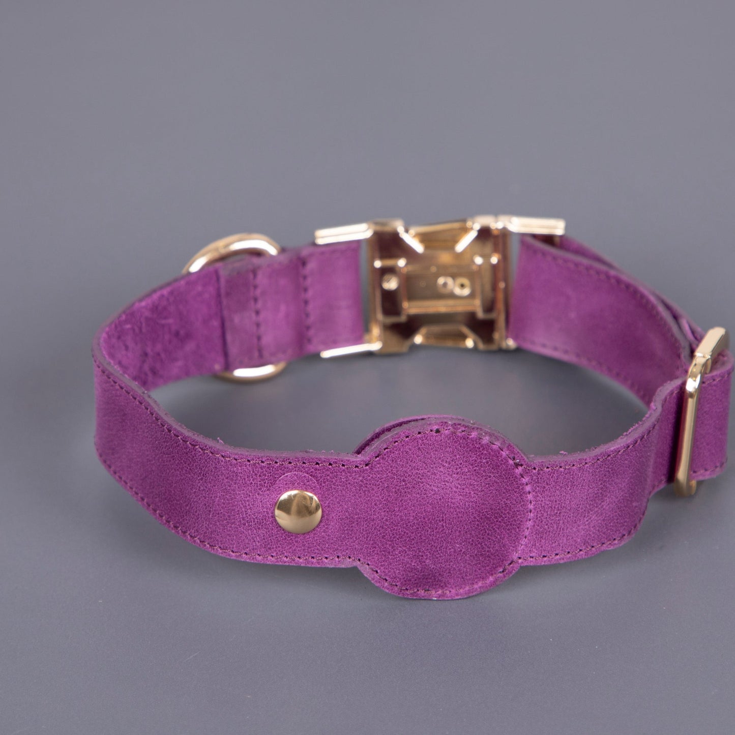 Charlotte Handcrafted Calfskin Leather Dog Collar - Compatible with AirTag - Concordia Style Boutique