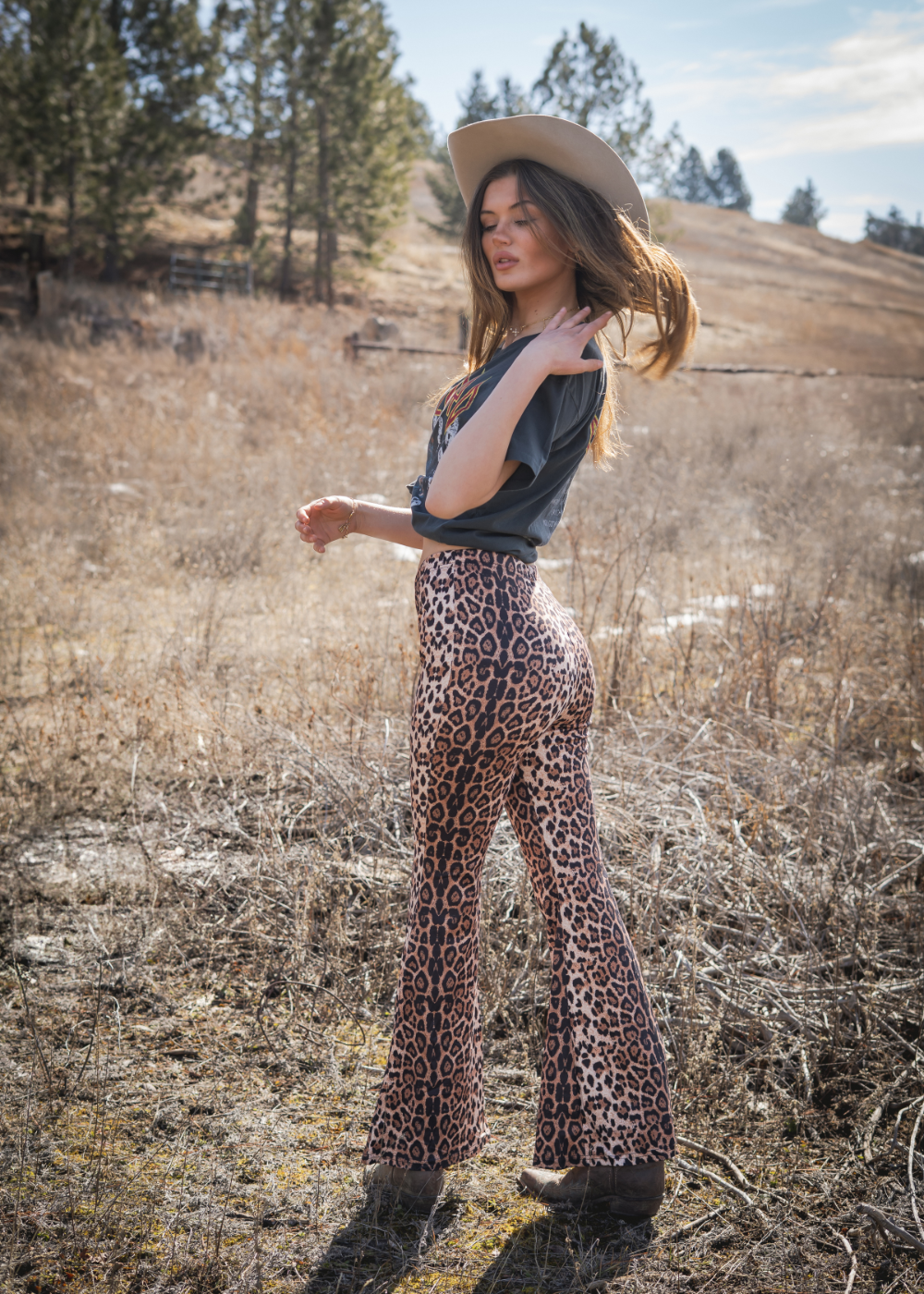 You Are Wild Leopard Print Flare Pants Bell Bottoms - Concordia Style Boutique