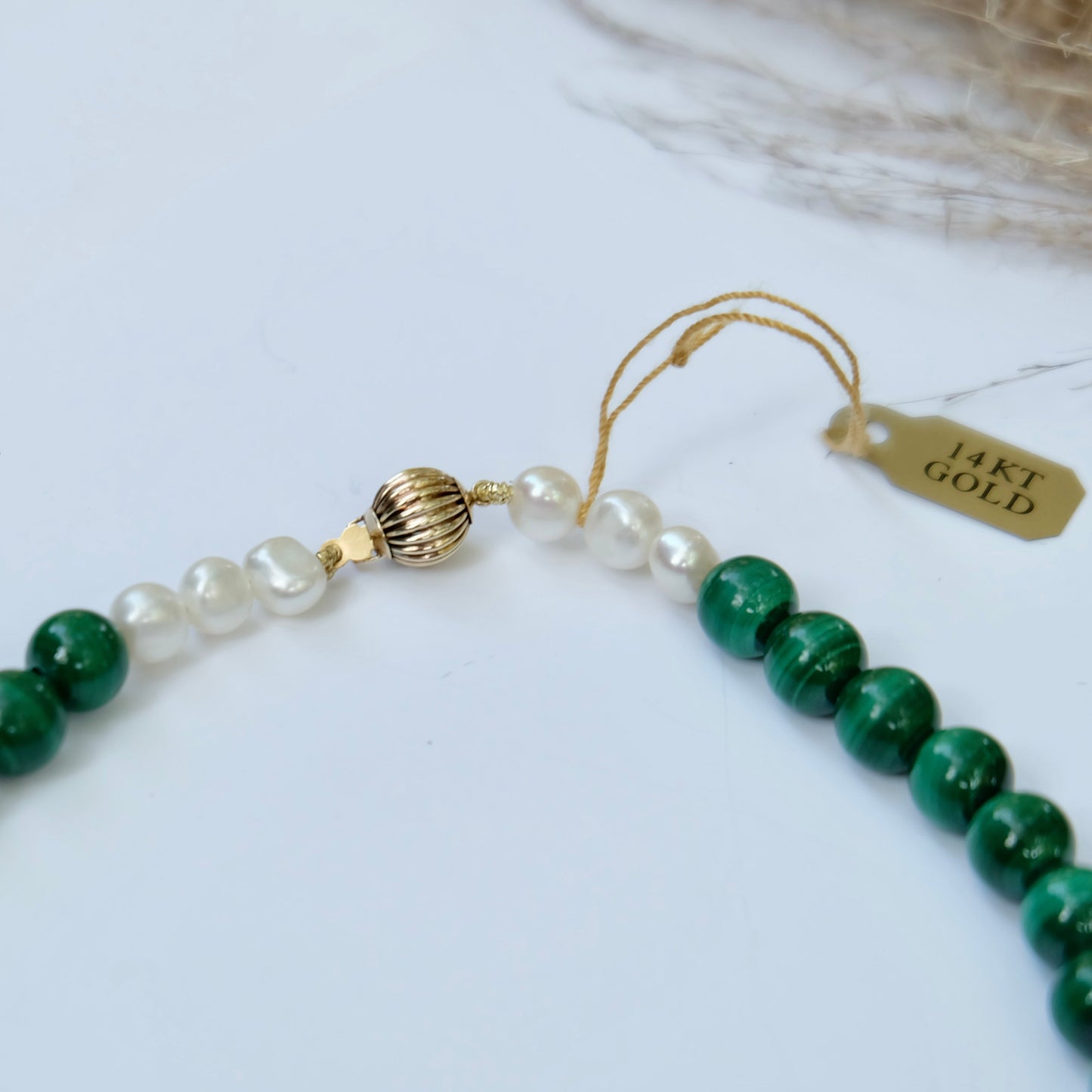 Malachite Pearl Necklace
