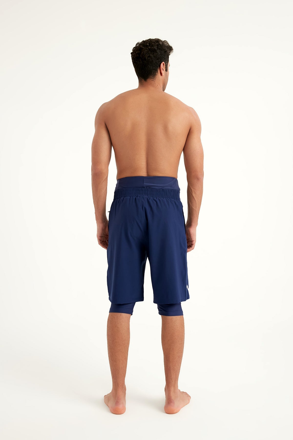 Marina Navy Blue Modest Men’s Swim Shorts - S2503-2