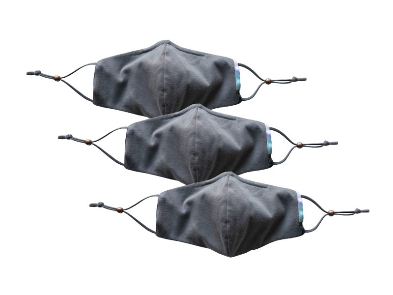 Alyx Organic Cotton Face Mask 3-pack, Charcoal