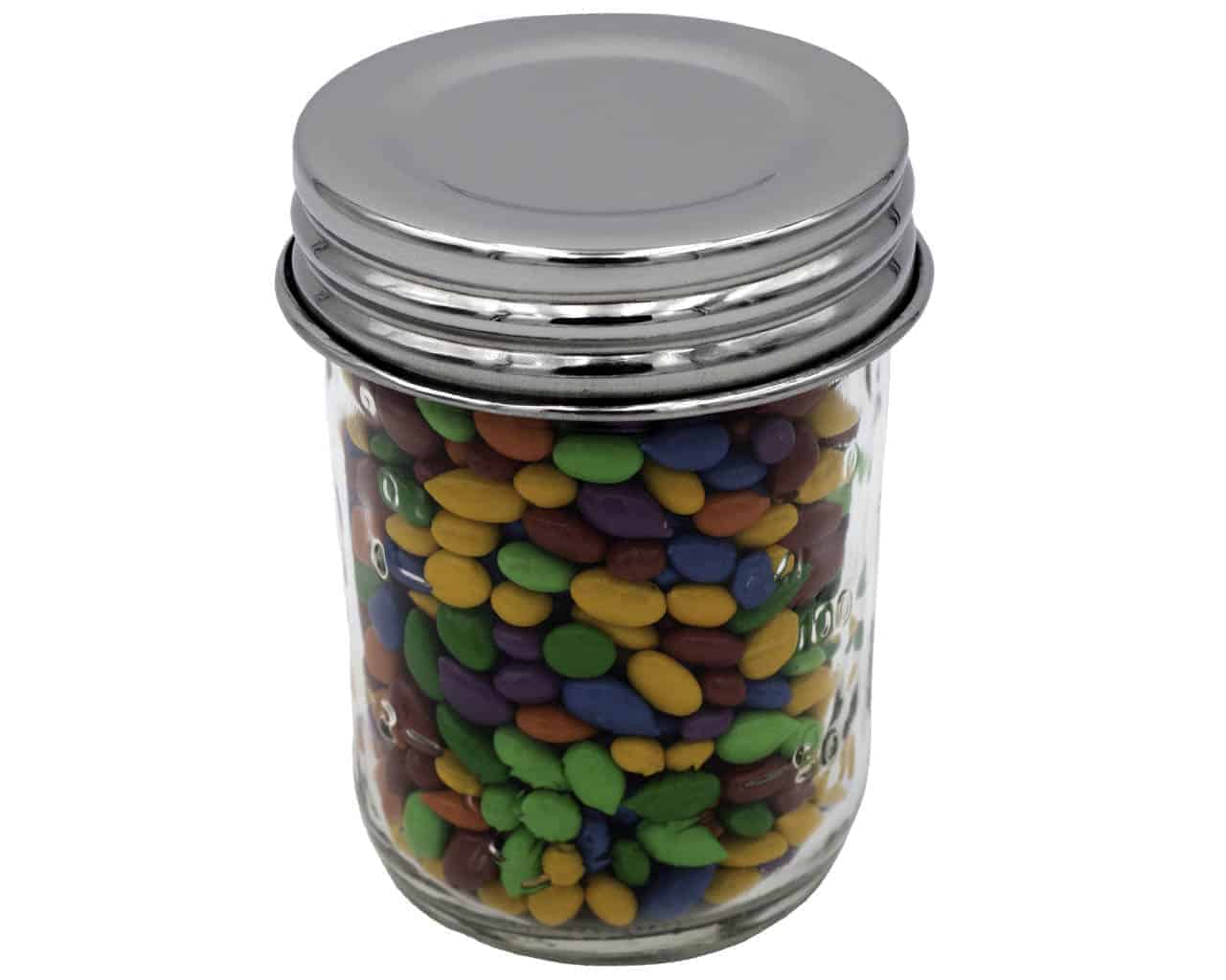 Polished Vintage Reproduction Stainless Steel Storage Lids for Mason Jars 5 Pack - Concordia Style Boutique